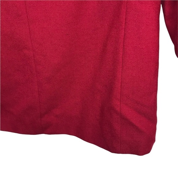 Jennifer Moore Petites Vintage Red 100% Wool Blazer FLAWED - Picture 9 of 13